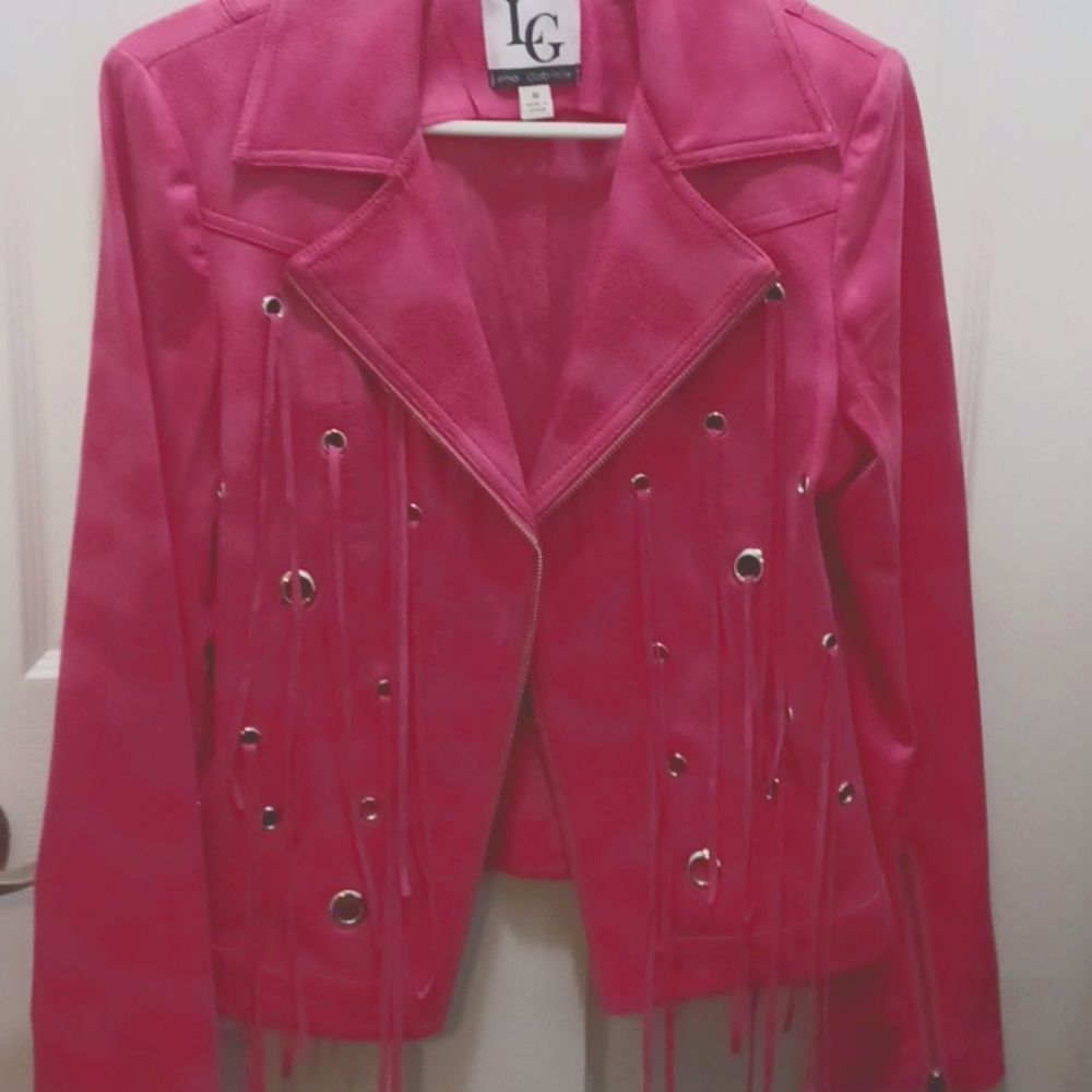 Ladies Fashion Jacket Zipper Is Only For Designe. Jacket Has an Open Front
